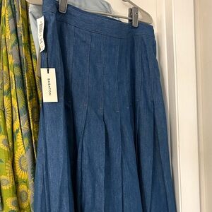 Babaton Deep Blue A-Line Skirt